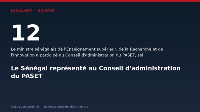 Le Sénégal représenté au Conseil d'administration du PASET