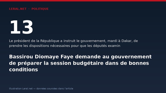 Bassirou Diomaye Faye demande au gouvernement de préparer la session budgétaire dans de bonnes conditions