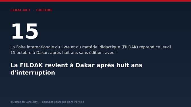 La FILDAK revient à Dakar après huit ans d'interruption