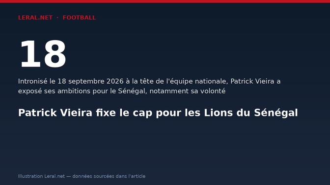 Patrick Vieira fixe le cap pour les Lions du Sénégal