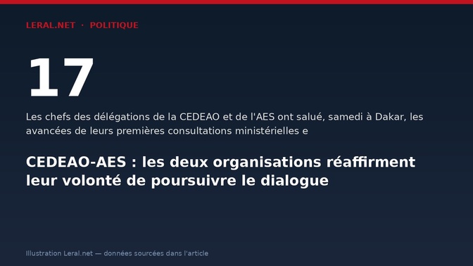 CEDEAO-AES : les deux organisations réaffirment leur volonté de poursuivre le dialogue