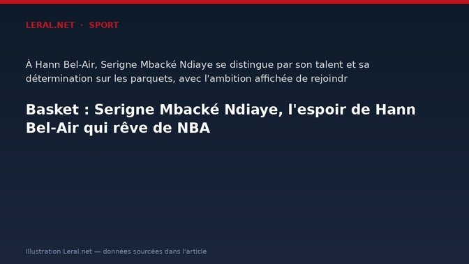 Basket : Serigne Mbacké Ndiaye, l'espoir de Hann Bel-Air qui rêve de NBA