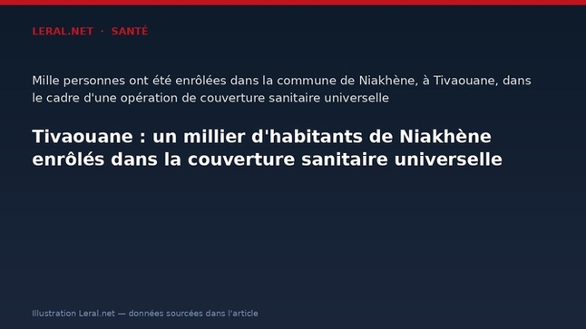 Tivaouane : un millier d'habitants de Niakhène enrôlés dans la couverture sanitaire universelle