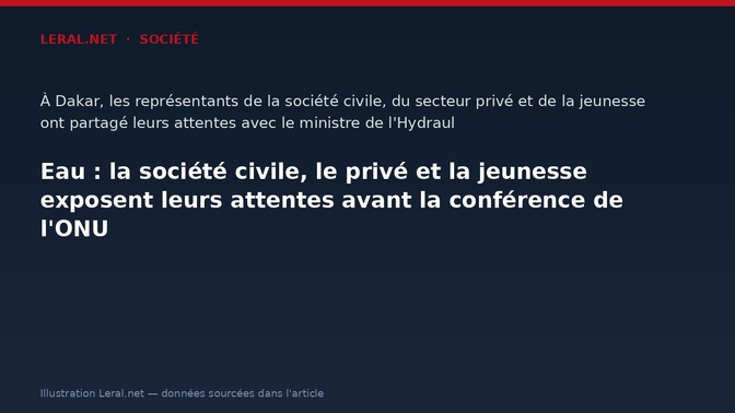Eau : la société civile, le privé et la jeunesse exposent leurs attentes avant la conférence de l'ONU