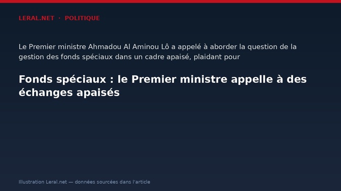 Fonds spéciaux : le Premier ministre appelle à des échanges apaisés