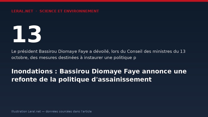 Inondations : Bassirou Diomaye Faye annonce une refonte de la politique d'assainissement