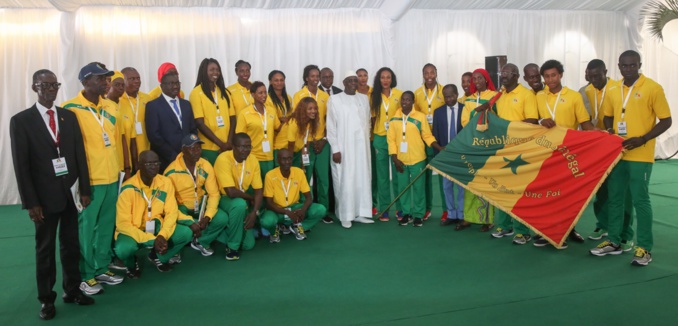 Photos-Cérémonie de remise du drapeau national aux athlètes devant représenter le Sénégal aux J.O 2016