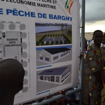 En images la pose de la première pierre du quai de débarquement à Bargny