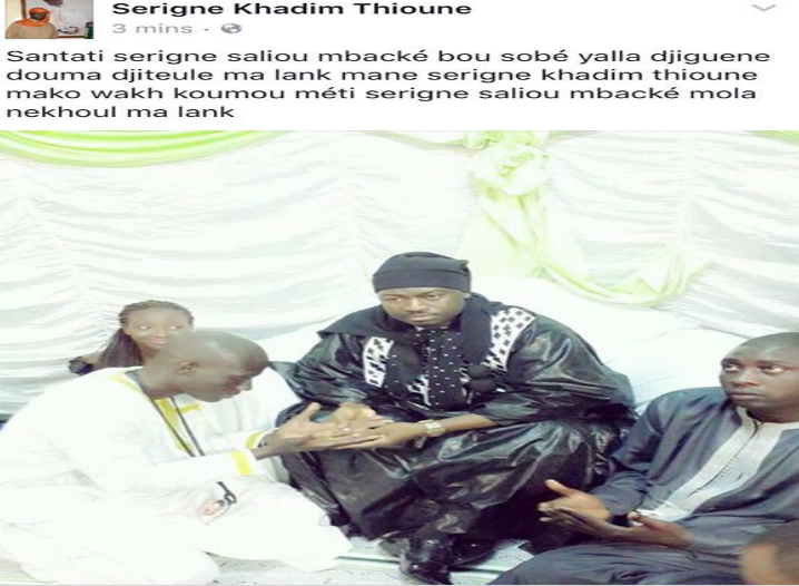 Le fils de Cheikh Béthio, Serigne Khadim Thioune : «une femme ne sera jamais mon guide…»