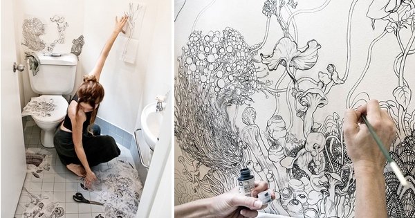 Cette artiste transforme ses toilettes en une forêt féerique : le résultat est magnifique !