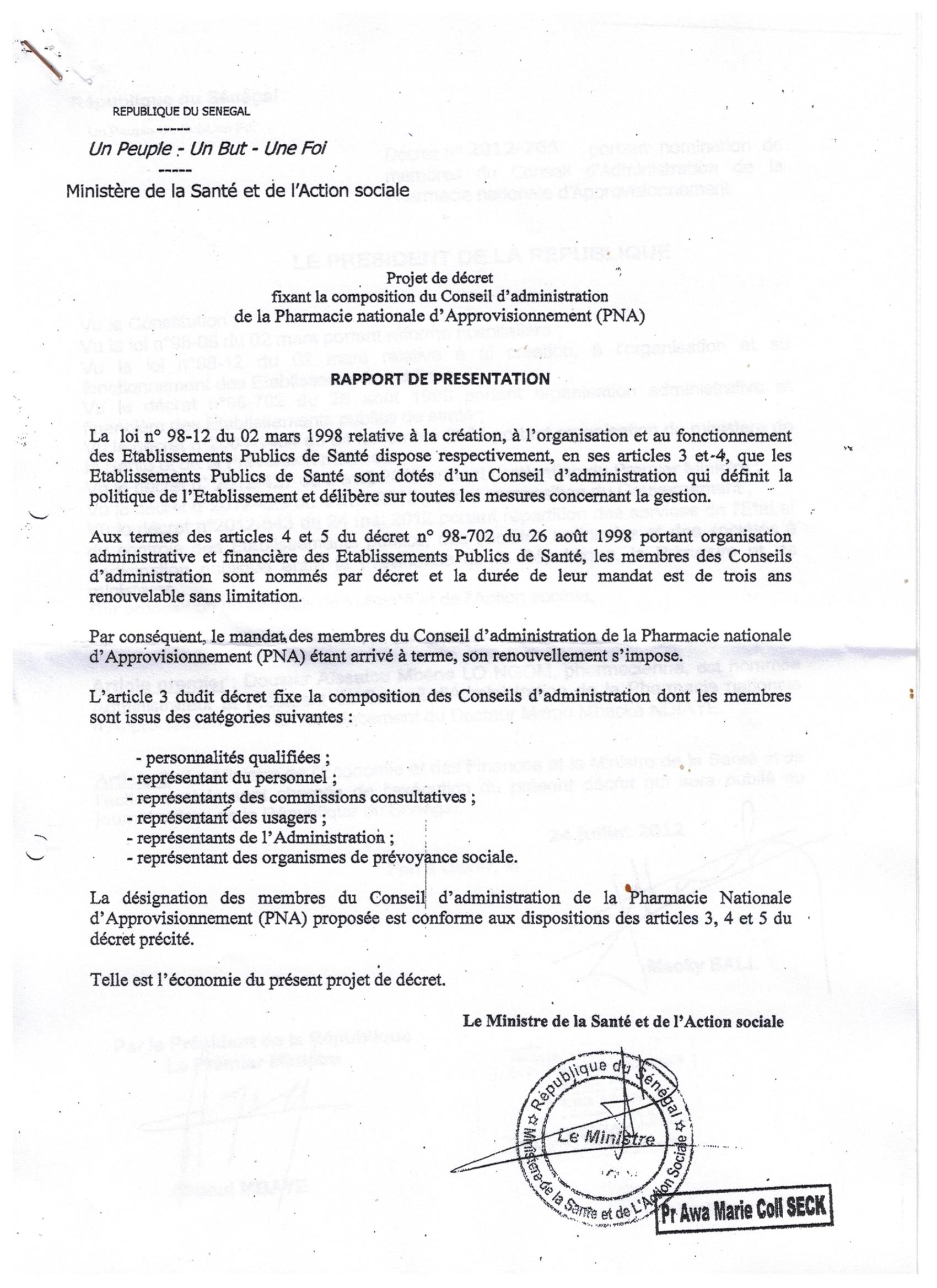 Exclusif Leral.net: Imbroglio juridique et micmacs à la Pharmacie Nationale d’Approvisionnement (PNA)