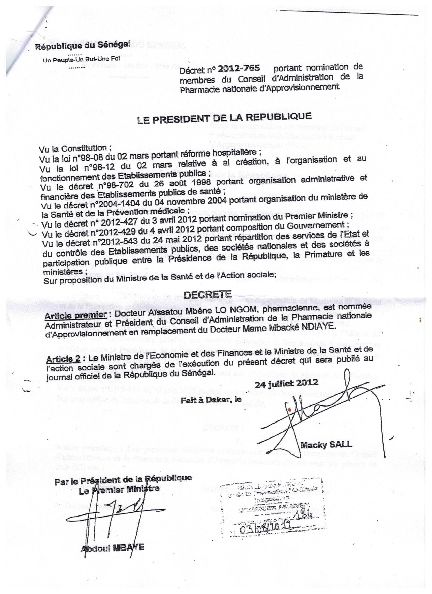 Exclusif Leral.net: Imbroglio juridique et micmacs à la Pharmacie Nationale d’Approvisionnement (PNA)