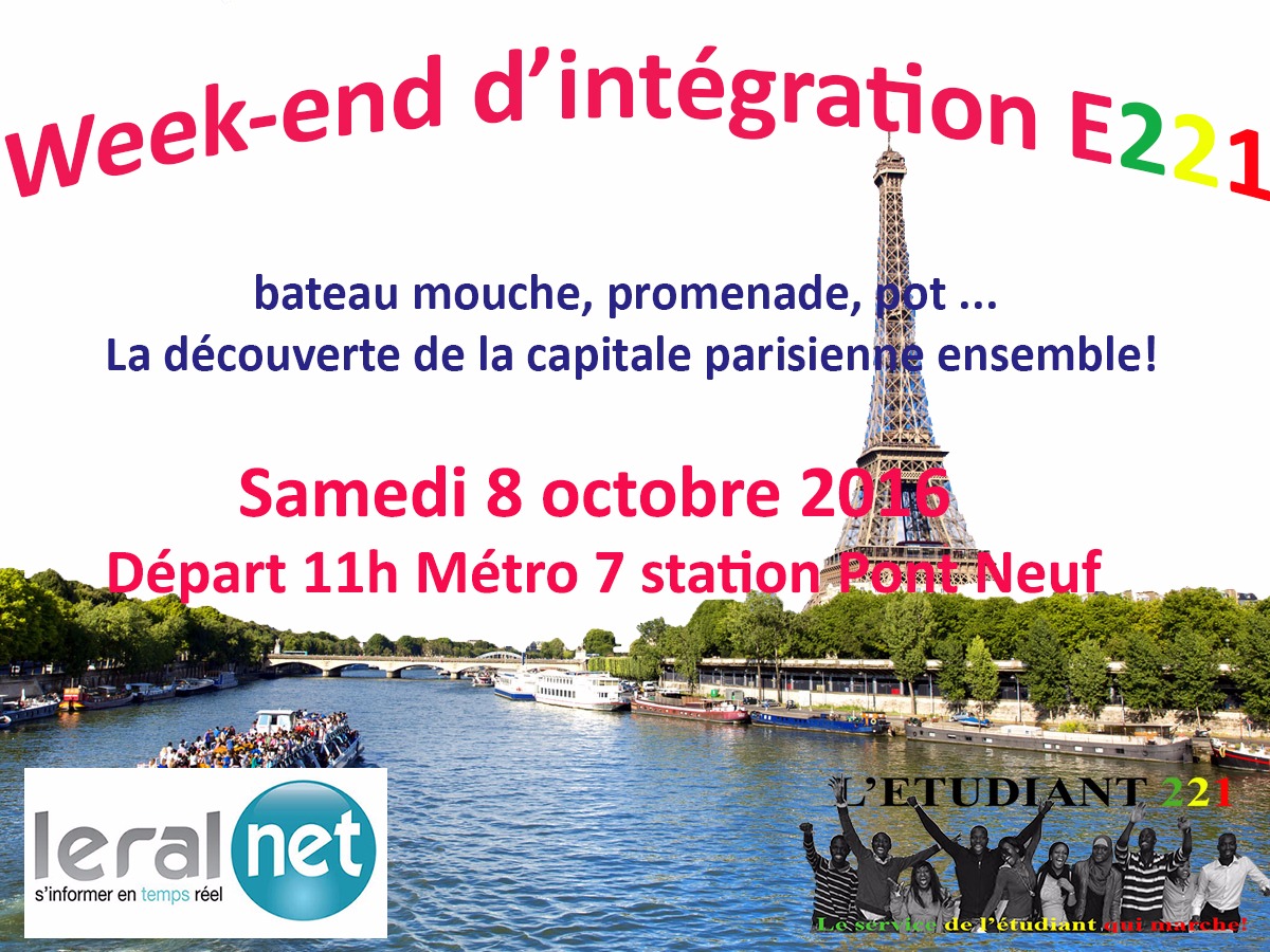 Week-end d'intégration de l'association E221 : Un programme alléchant prévu pour le samedi 08 octobre prochain