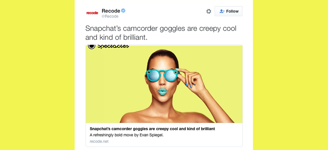 Avec ses lunettes, Snapchat pourrait réussir là où Google a échoué