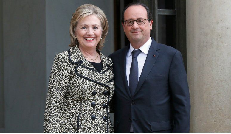 Hillary Clinton et François Hollande
