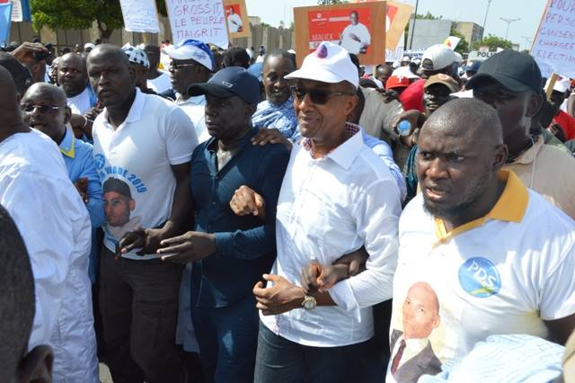Les manifestants à la marche du 14 octobre à Dakar