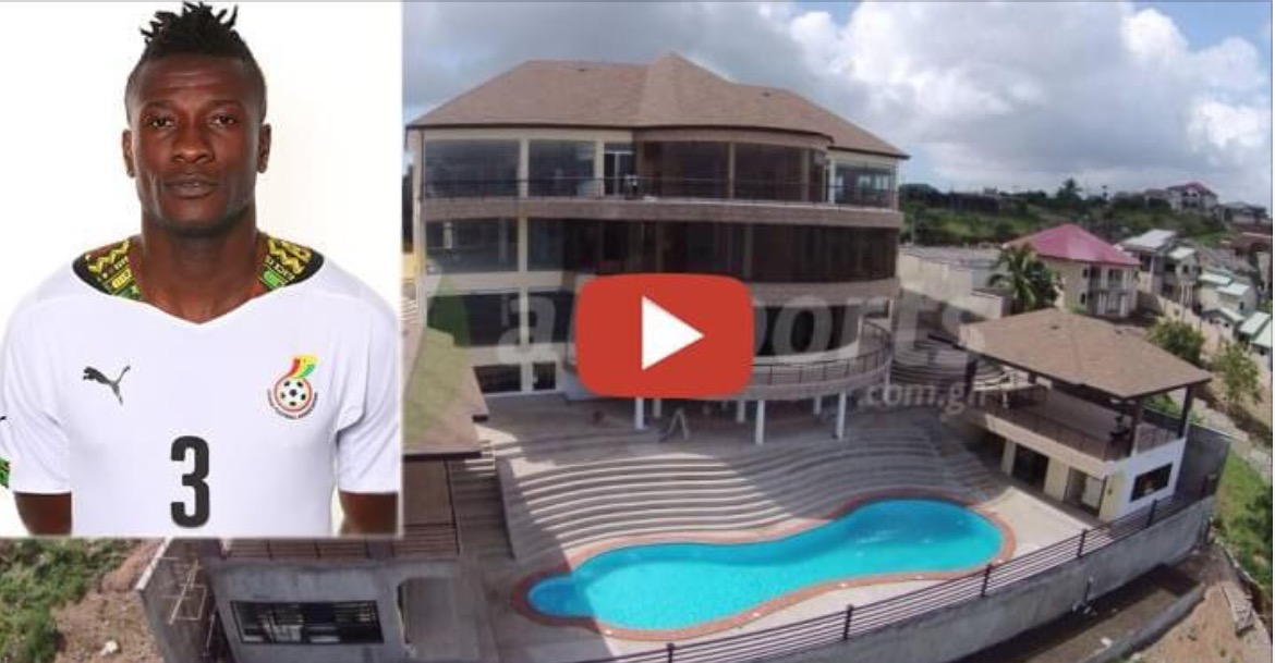 VIDEO: Asamoah Gyan a inauguré son château de plus de 1 milliard 700 million FCFA. Regardez