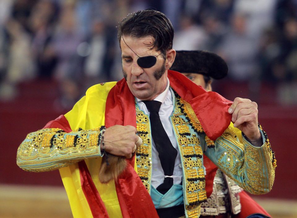 ​Insolite : Le matador encore encorné au même oeil par un taureau de 600 kg, 5 ans après