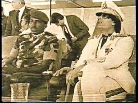 Thomas Sankara et Momar El Kadhafi