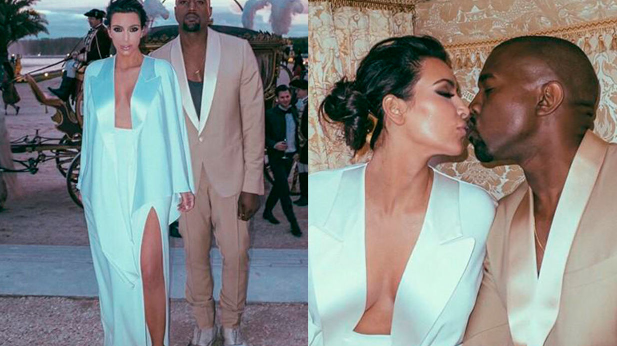 Mariage Kim Kardashian et Kanye West, un couple mixte très médiatisé.