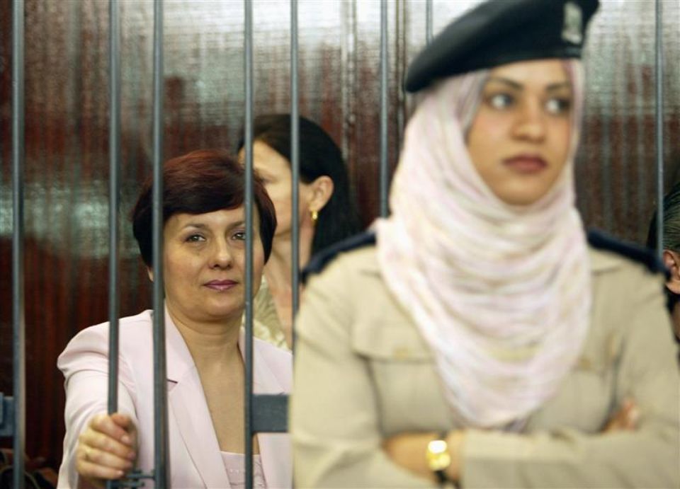 Une infirmière bulgare détenue à Tripoli en juin 2006.