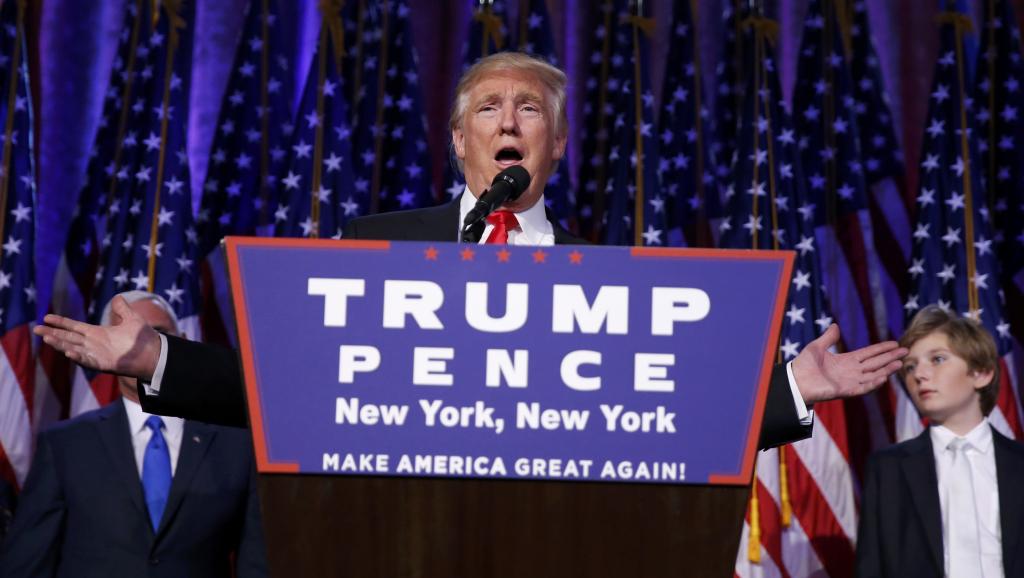 Donald Trump lors de son discours de victoire ce 9 novembre 2016 à New York