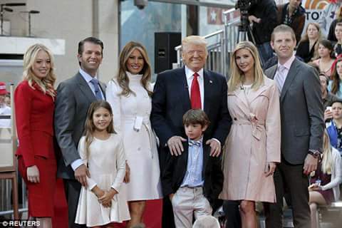 Voici la famille du nouveau président des USA, Donald Trump !!