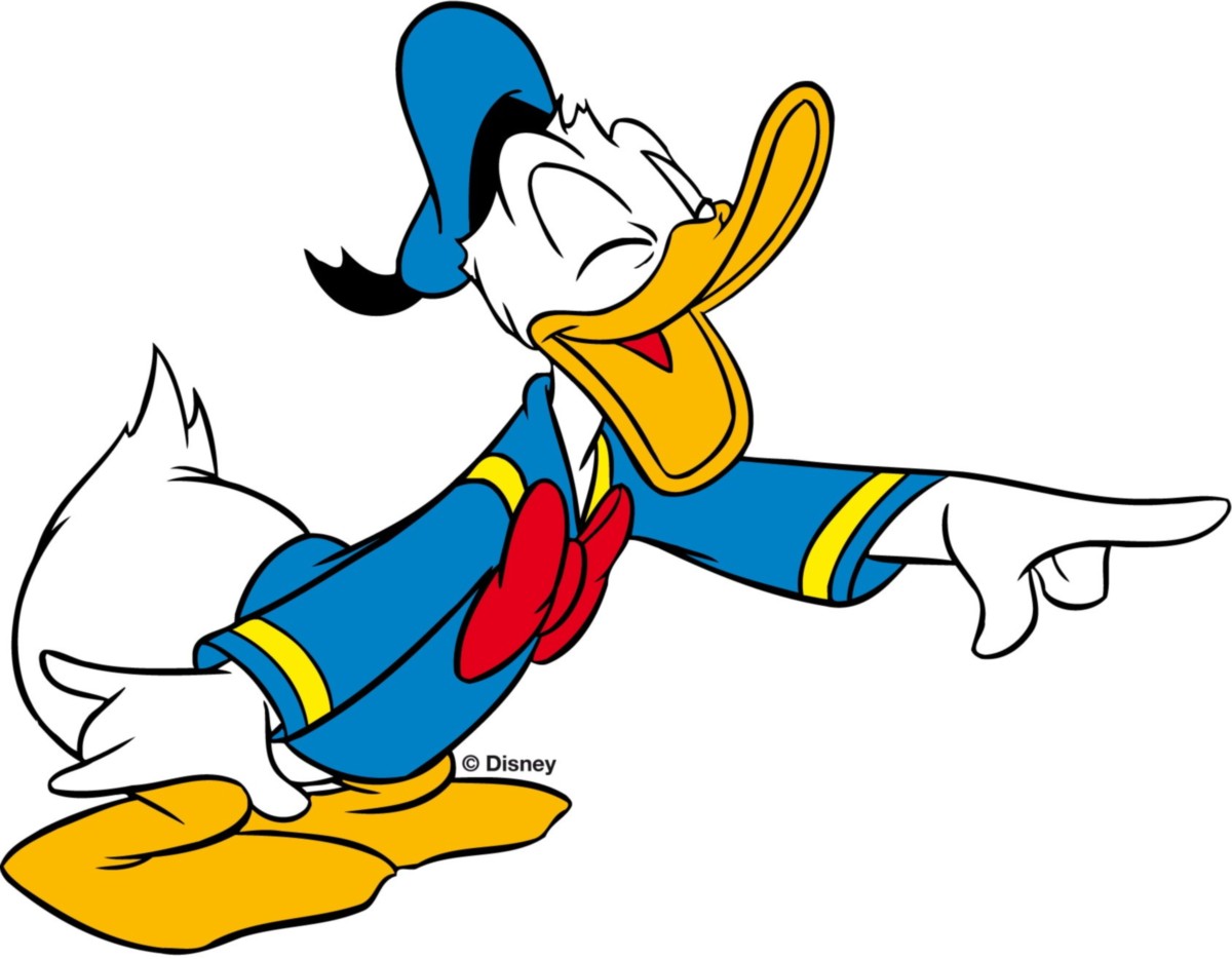 Donald Duck de Disney.