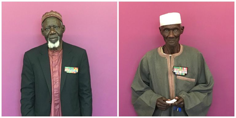 Ndongo Dieng et d’Alioune Mbodji, deux anciens tirailleurs sénégalais résidant en France