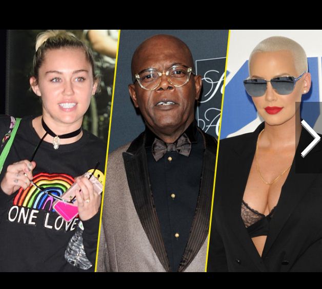 Miley Cyrus, Samuel L. Jackson, Amber Rose