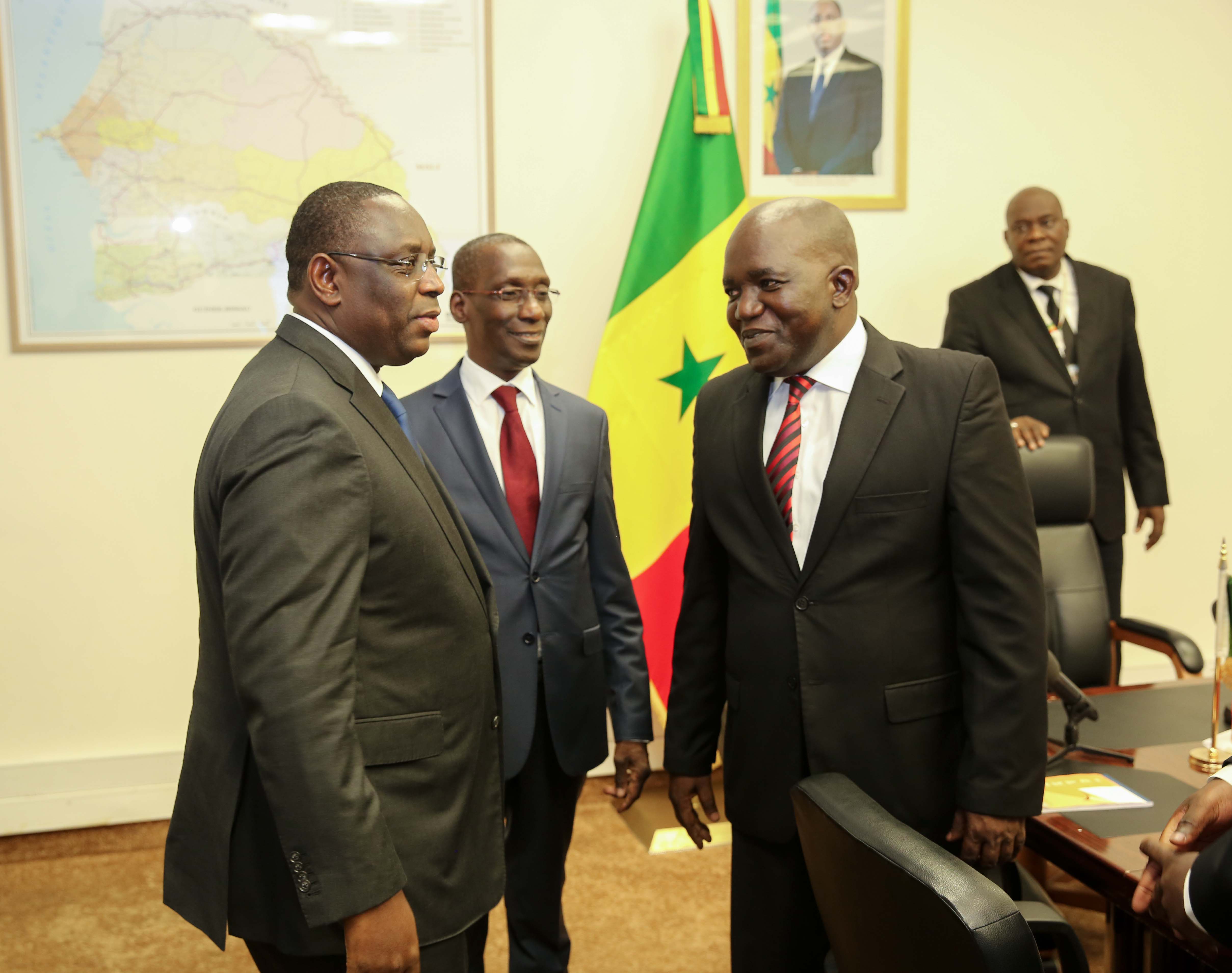  Les images de la rencontre entre la délégation de la coalition Manko Wattu Sénégal et le président Macky Sall au Palais