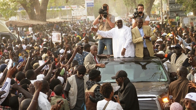 Macky Sall, lors d'un meeting à Koungheul (archives).