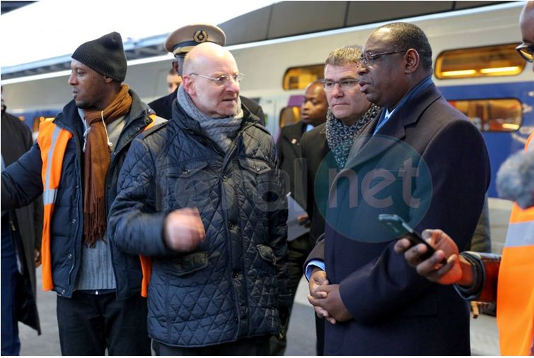 Photos: visite du président Macky Sall à Strasbourg de l'entreprise Alstom, constructeur du TER