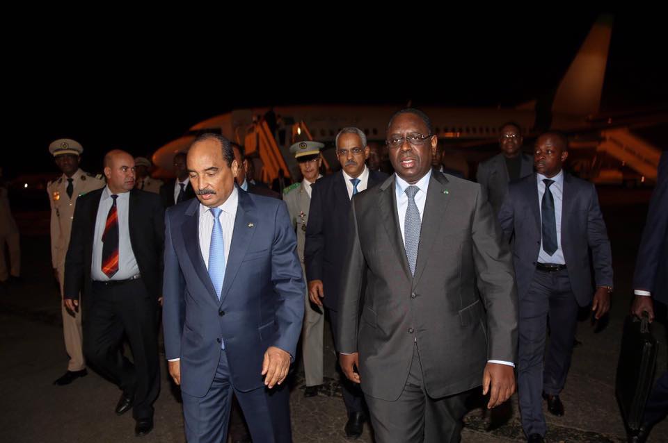 Exclusif: Photos de la rencontre entre Macky Sall, Adama Barrow et le président mauritanien, Mohamed Ould Abdel Aziz 