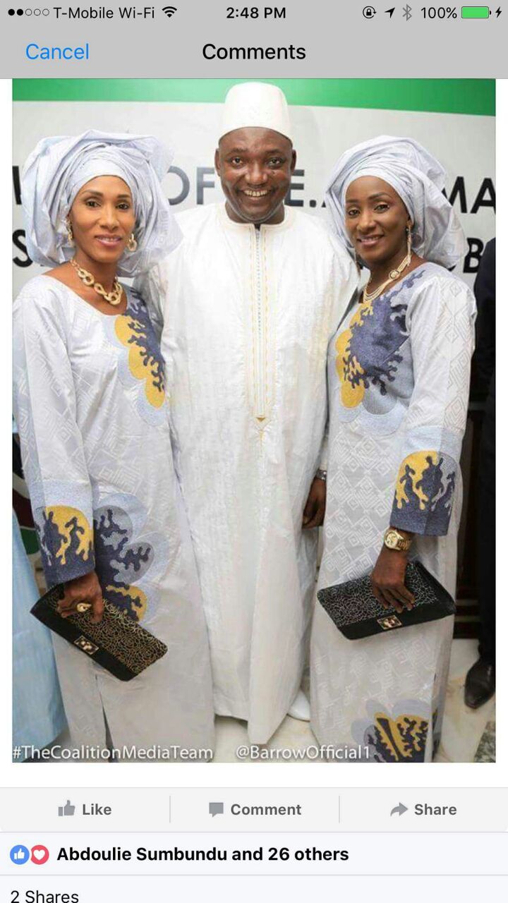 Photo-Les deux épouses d'Adama Barrow: Qui  sera la Première dame gambienne?