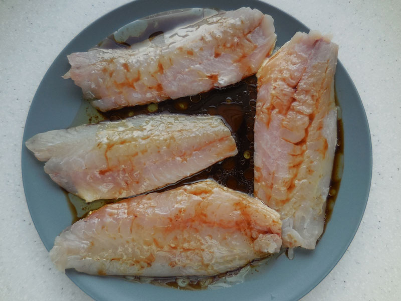 filets de pageots marinés au soja