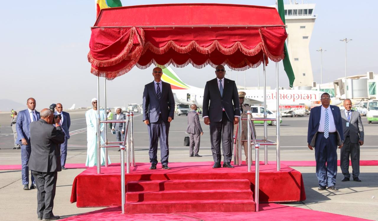 Arrivée du Chef de l'Etat à Addis-Abeba pour le Sommet de l'Union Africaine.