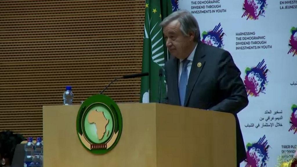 Sommet de l'UA :"l'Afrique est doublement victime du colonialisme", selon le patron des Nations-Unies, Antonio Guterres