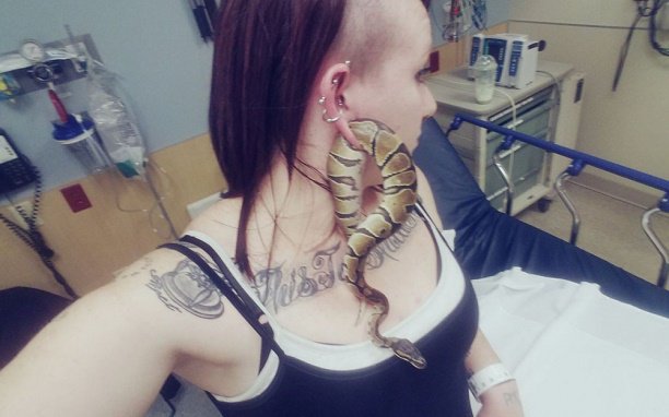 Etats-Unis : Pour un ‘’selfies’’ avec un serpent coincé dans l'oreille, elle termine aux urgences