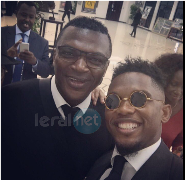Photos: Samuel Eto'o et Marcel Desailly au Stade de l’Amitié pour suivre la finale de la CAN Gabon 2017 (Cameroun vs Egypte)