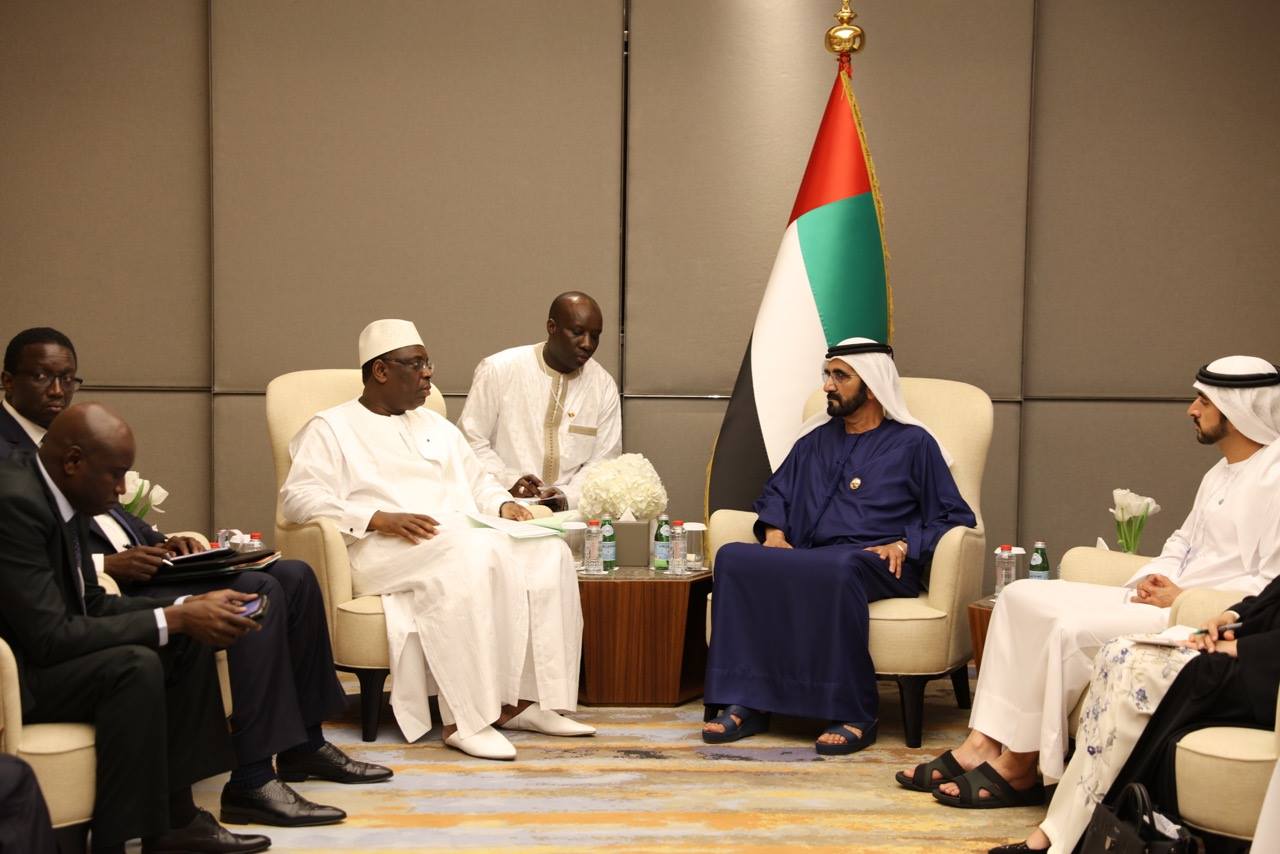 Macky Sall s'est entretenu avec le Cheikh Mohammed ben Rachid Al Maktoum, vice-Président, Premier Ministre des Émirats Arabes Unis et Émir de Dubaï