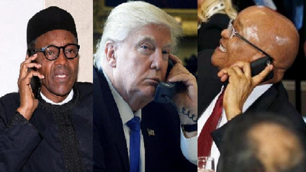 Afrique: Zuma et Buhari échangent au téléphone avec Donald Trump