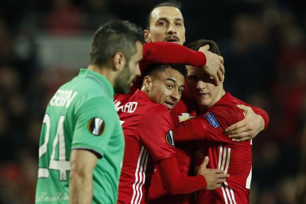 Manchester United coule Saint-Etienne avec un triplé de Zlatan Ibrahimovic