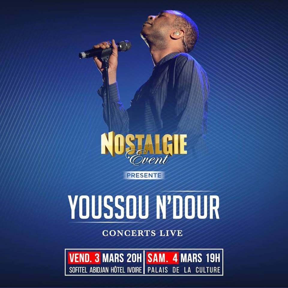 Yousou Ndour en concert Live à Abidjan ces  3 et 4 mars