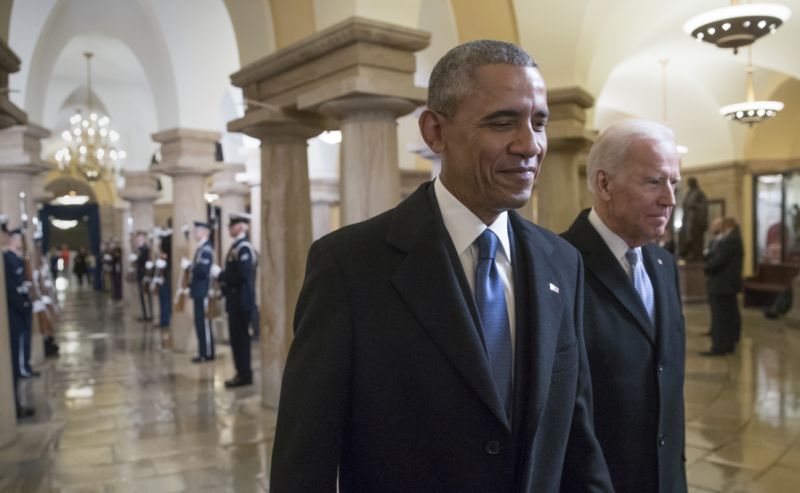 Barack Obama à Washington le 20 janvier 2017