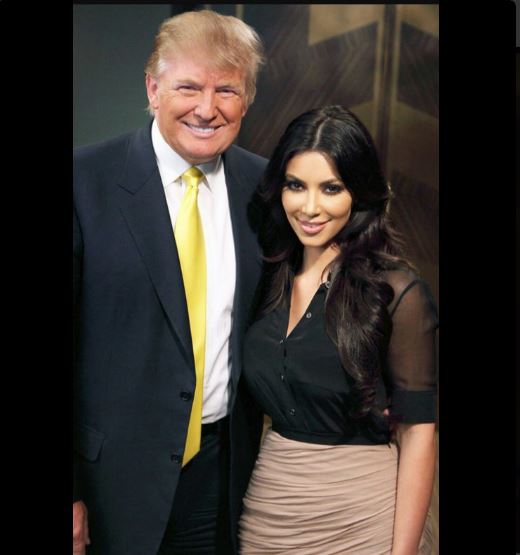 Photo-Donald Trump en compagnie de Kim Kardashian, tous deux souriants!!