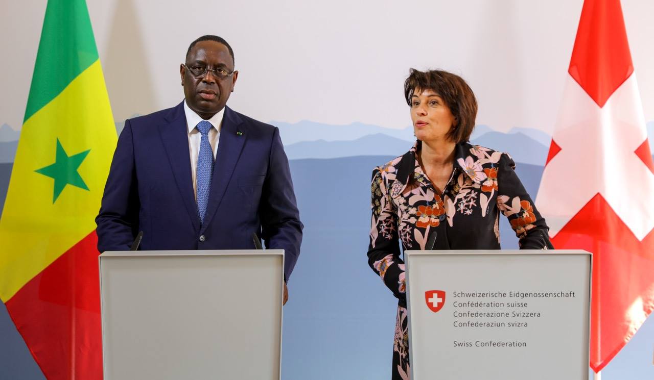 Le Chef de l'Etat Macky SALL a donné une Conférence de Presse conjointe avec la Présidente de la Confédération suisse Doris Leuthard.