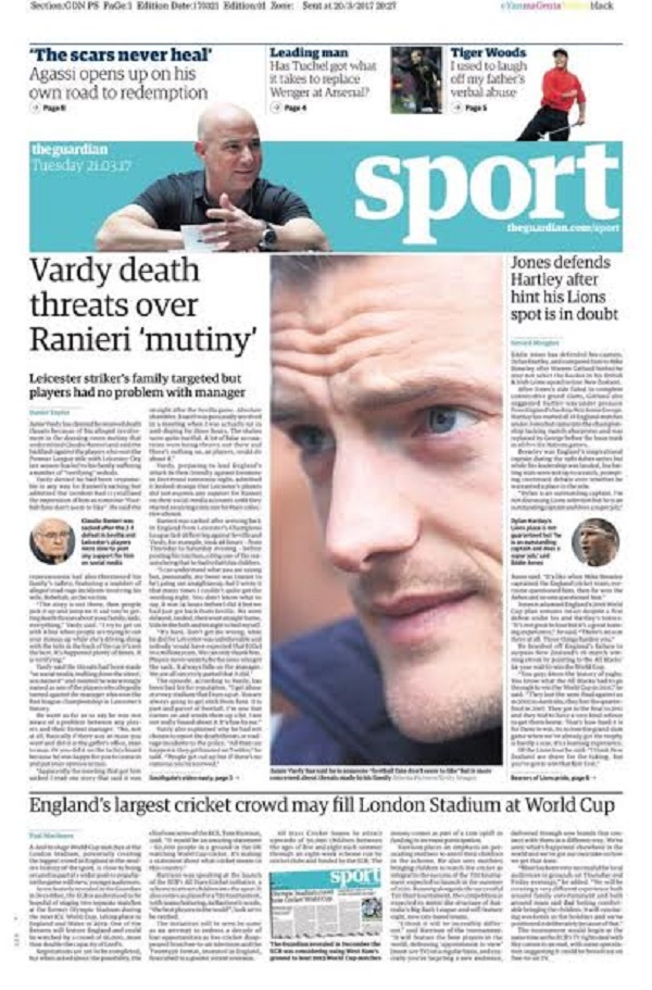 Le footballeur Jamie Vardy menacé de mort. Les raisons