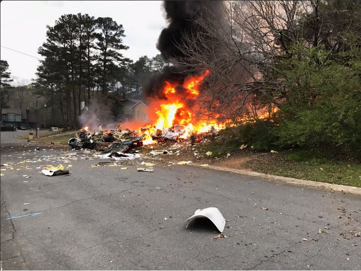 USA : Crash d'un avion de tourisme sur une maison près de Fulton en Georgie