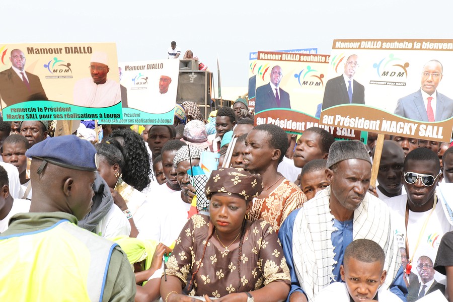 Photos : Les images de l'accueil des partisans de Mamour Diallo lors de l'inauguration du quai de pêche de Potou